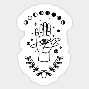 Eye On A Hand Sticker